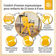 Kinderstuhl Gelb - FR Infographic