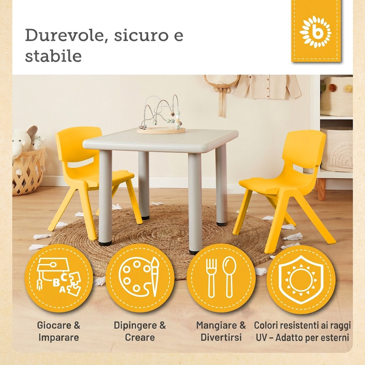 Kinderstuhl Gelb - IT Infographic