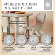 1x Kindertisch & 2x Kinderstuhl Silver - ES Infographic