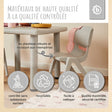 1x Kindertisch & 2x Kinderstuhl Silver - FR Infographic