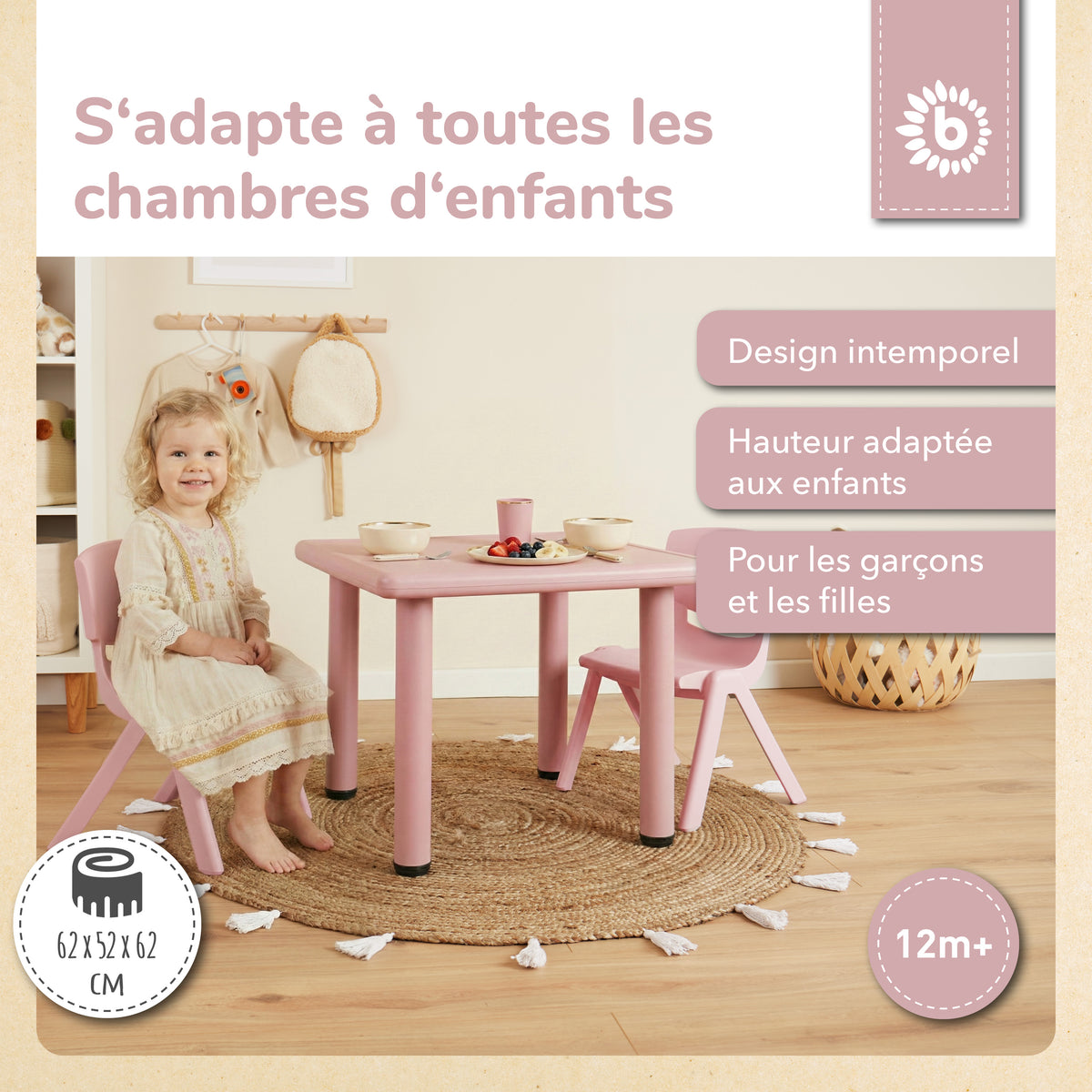 Tisch dreamy rose - FR Infographic