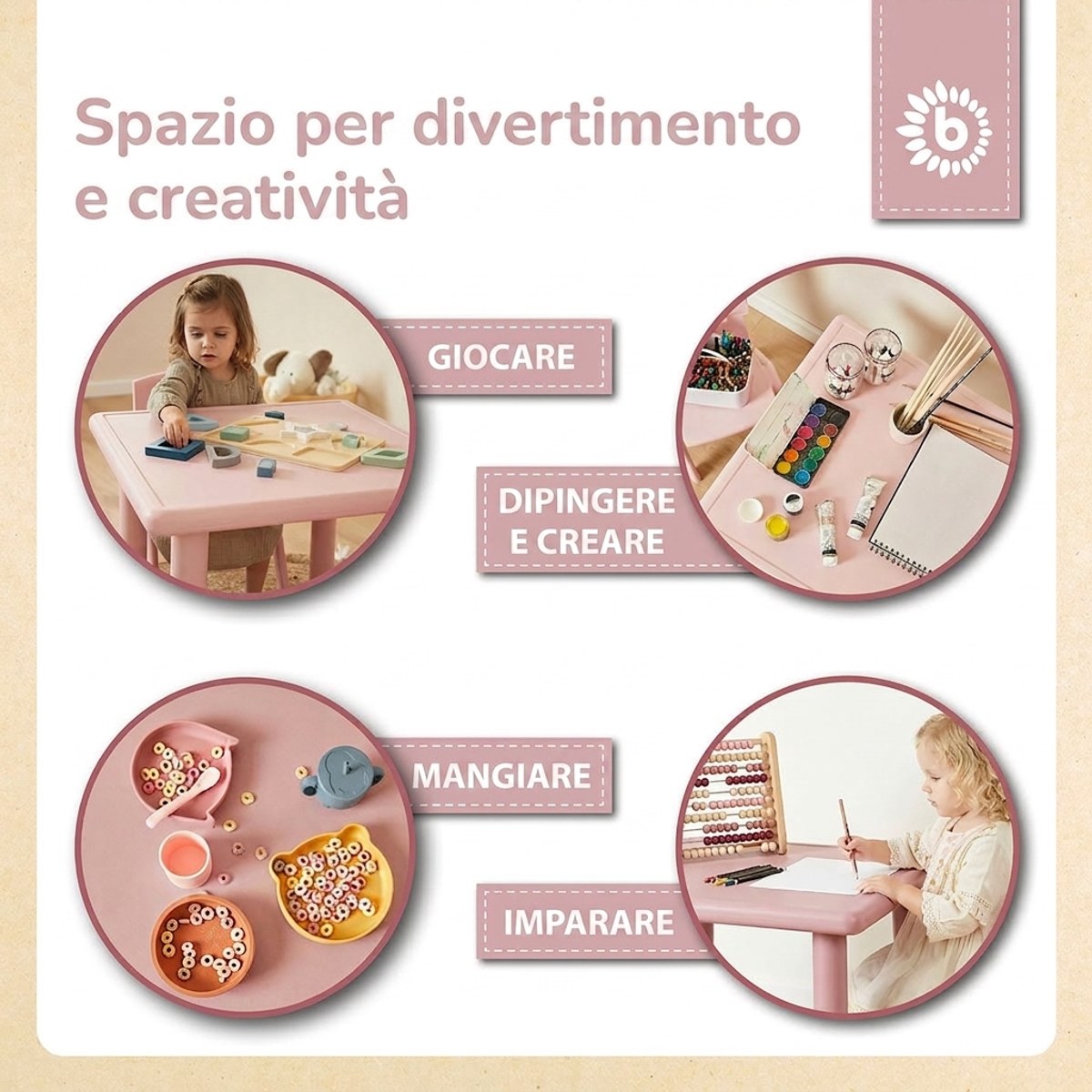 Tisch dreamy rose - IT Infographic