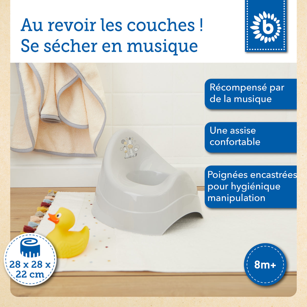 Töpfchen Zebra mit  Musik - FR Infographic