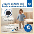 Veloursball Fußball mit Rassel - ES Infographic
