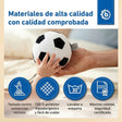 Veloursball Fußball mit Rassel - ES Infographic