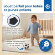 Veloursball Fußball mit Rassel - FR Infographic