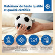 Veloursball Fußball mit Rassel - FR Infographic