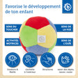 Veloursball mit  Rassel - 10 cm - FR Infographic