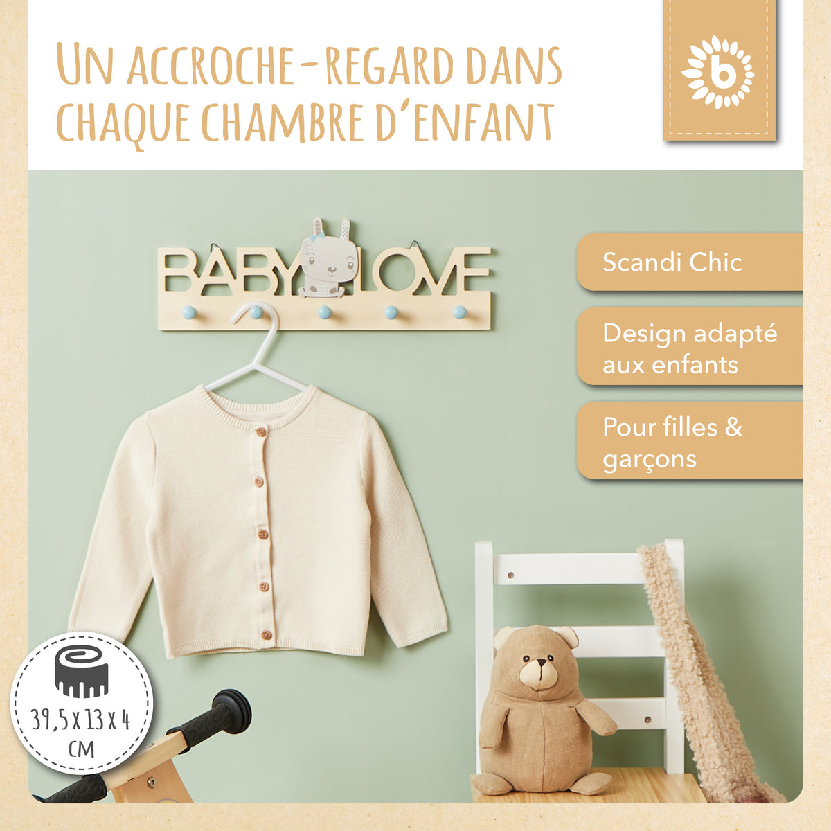 Wandgarderobe Hase - FR Infographic