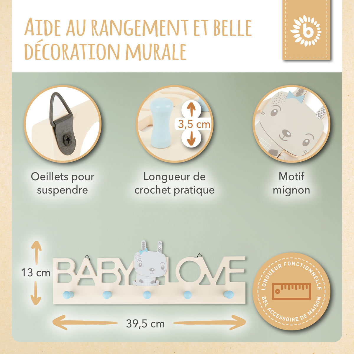 Wandgarderobe Hase - FR Infographic