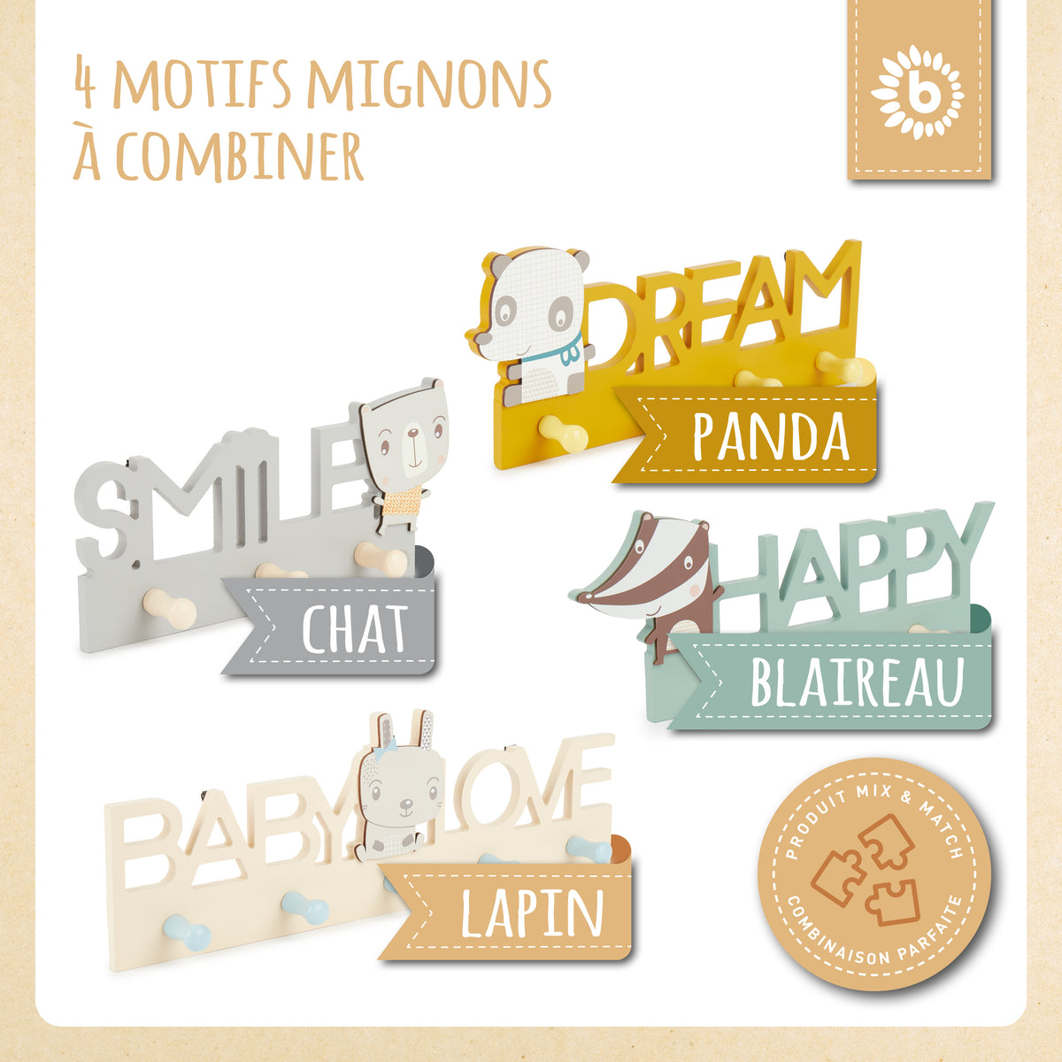 Wandgarderobe Hase - FR Infographic