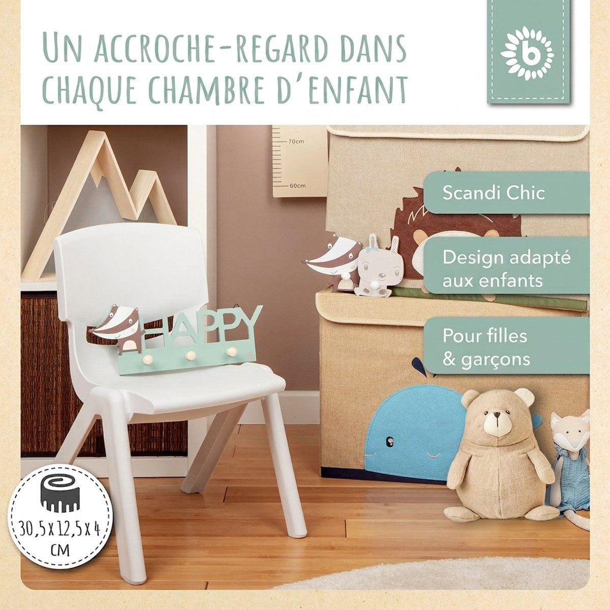 Wandgarderobe Dachs - FR Infographic