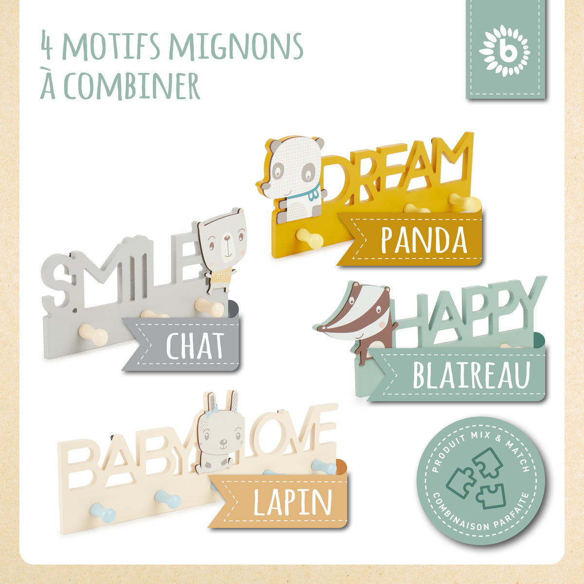 Wandgarderobe Dachs - FR Infographic