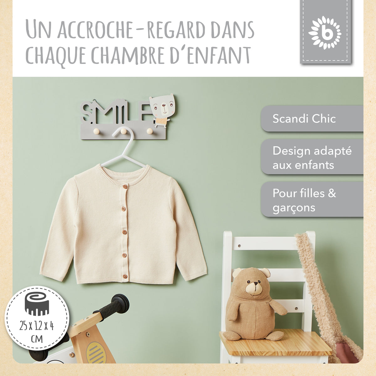 Wandgarderobe Bär - FR Infographic