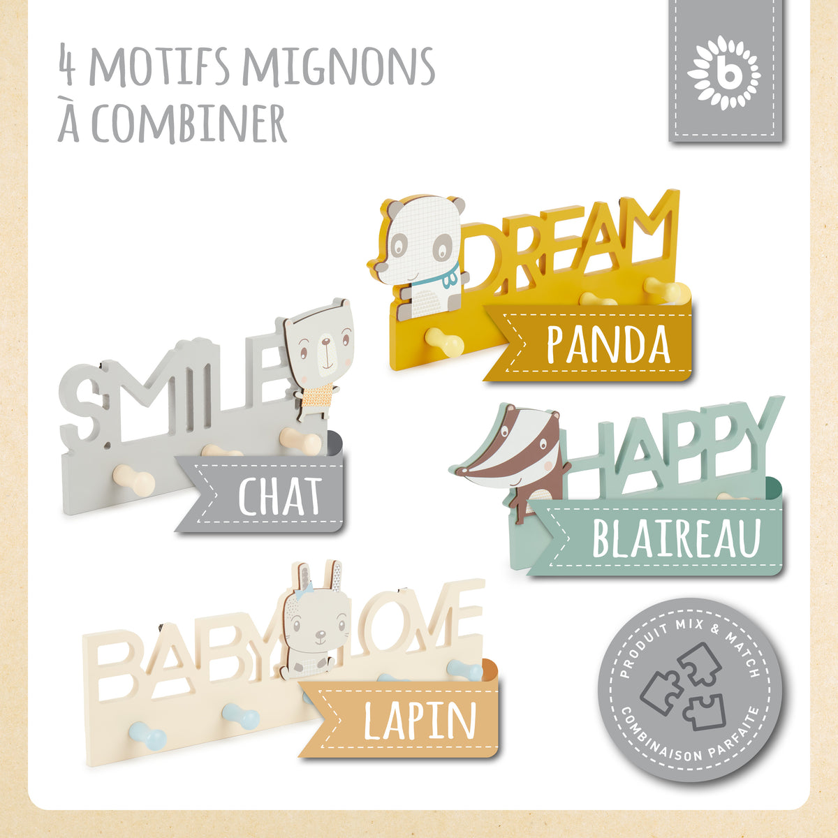 Wandgarderobe Bär - FR Infographic