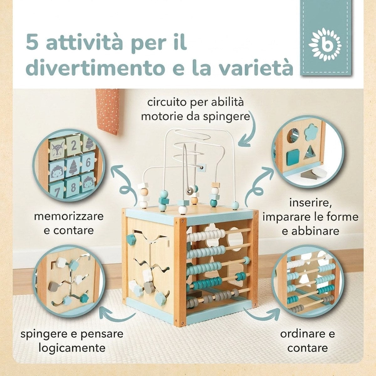 Motorikwürfel Waldtiere XXL FSC® - IT Infographic