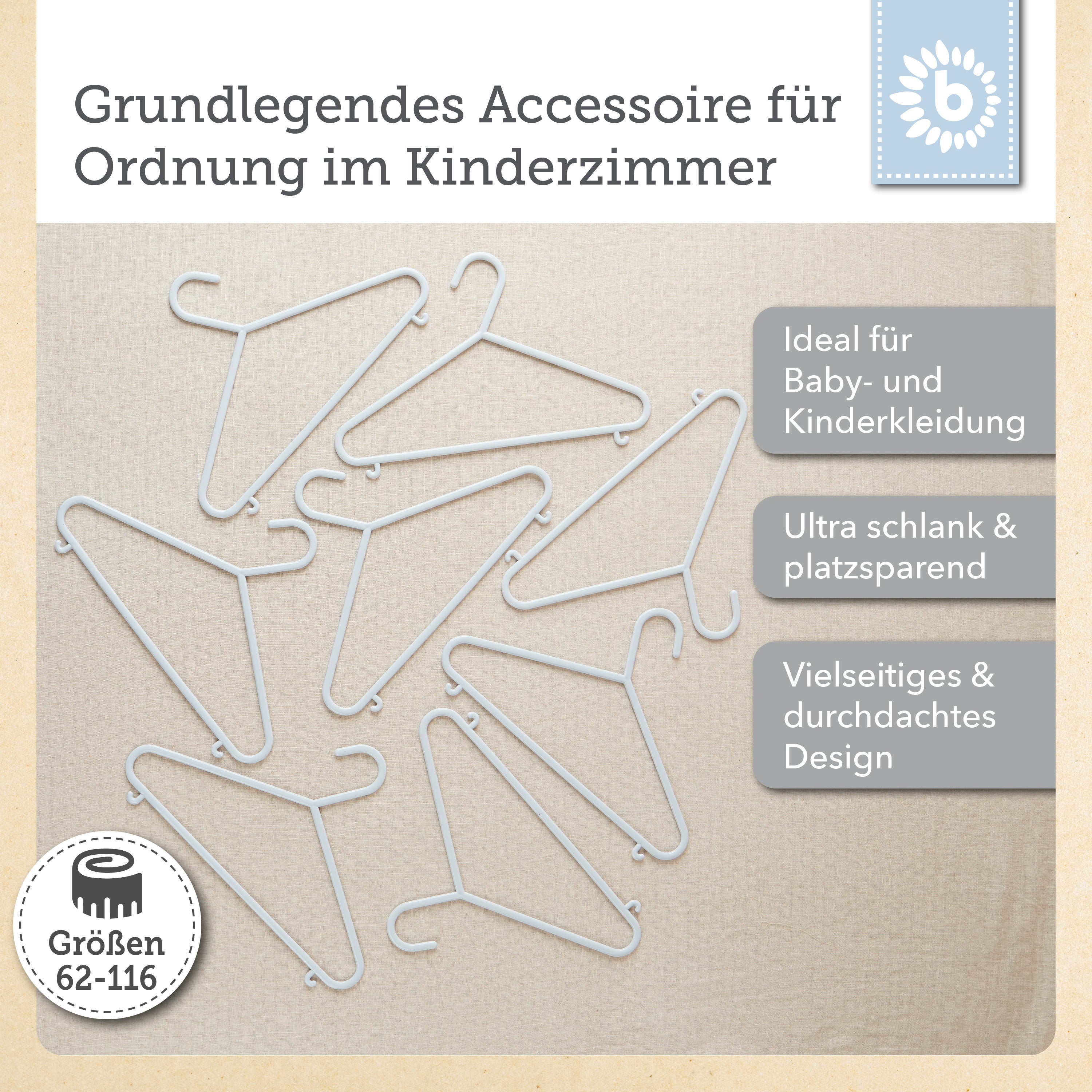 Set da 8 grucce misty blue